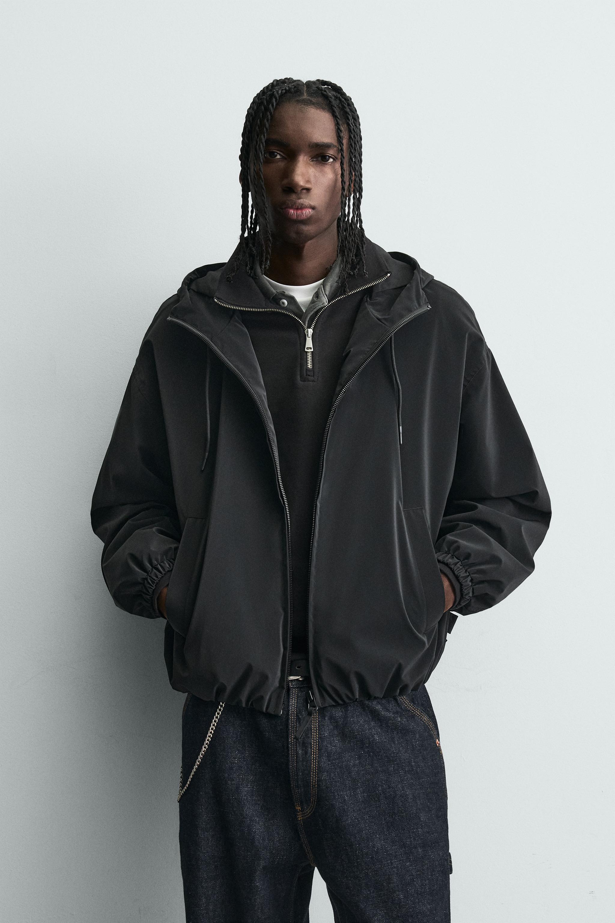 HOODED TECHNICAL JACKET - Dark mink | ZARA Saudi Arabia