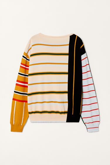 LIMITED EDITION CONTRAST STRIPED SWEATER - Multicoloured by Zara - Image 6