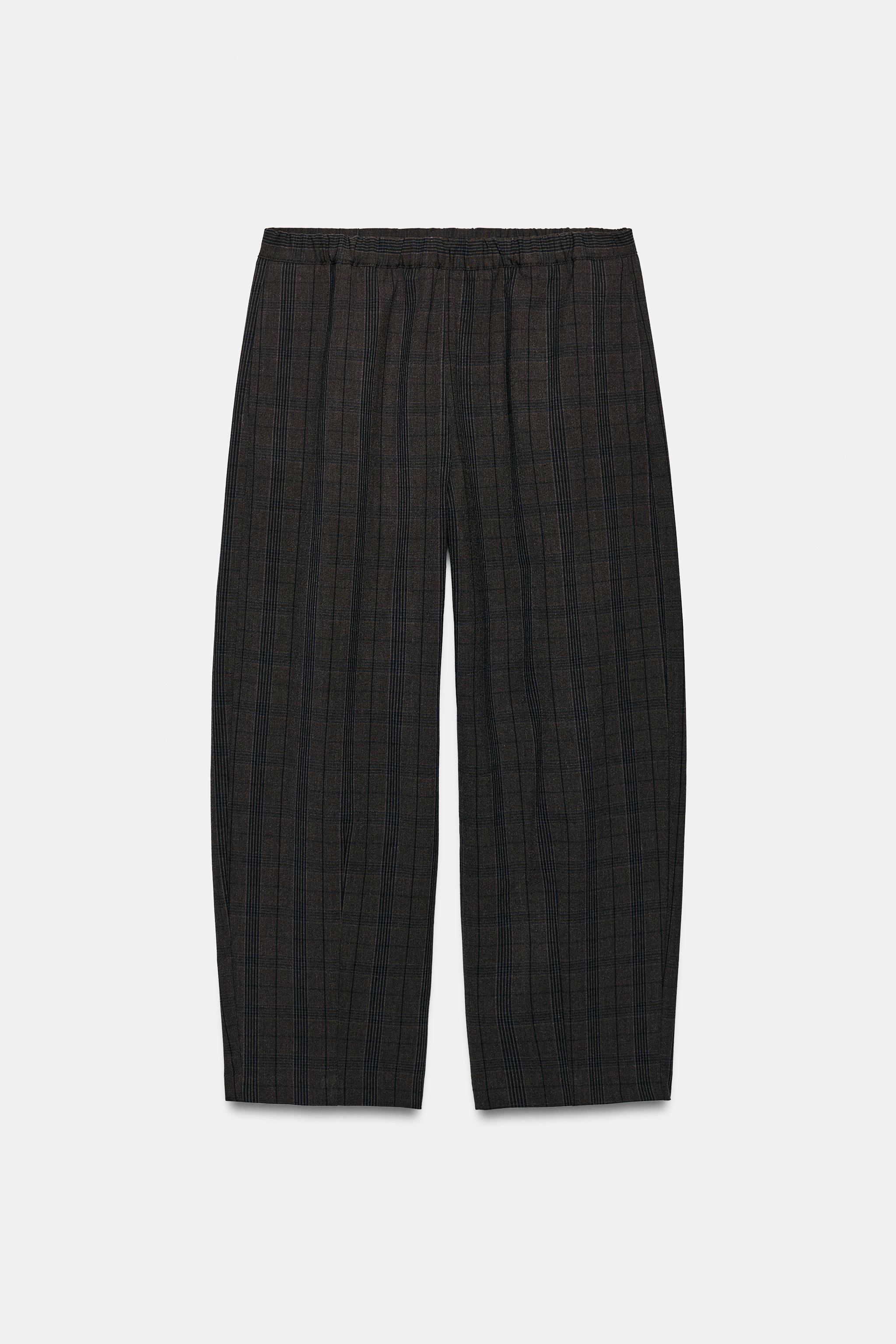 PLAID BARREL PANTS - thumbnail 6