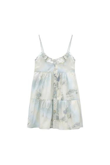 STRAPPY TIE-DYE DRESS