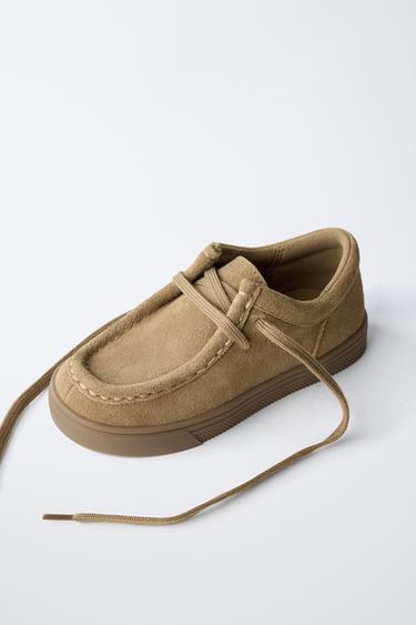 LEATHER SHOES - Sand Brown by Zara - Image 2