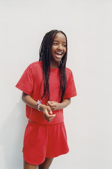 PLAIN T-SHIRT - Red by Zara