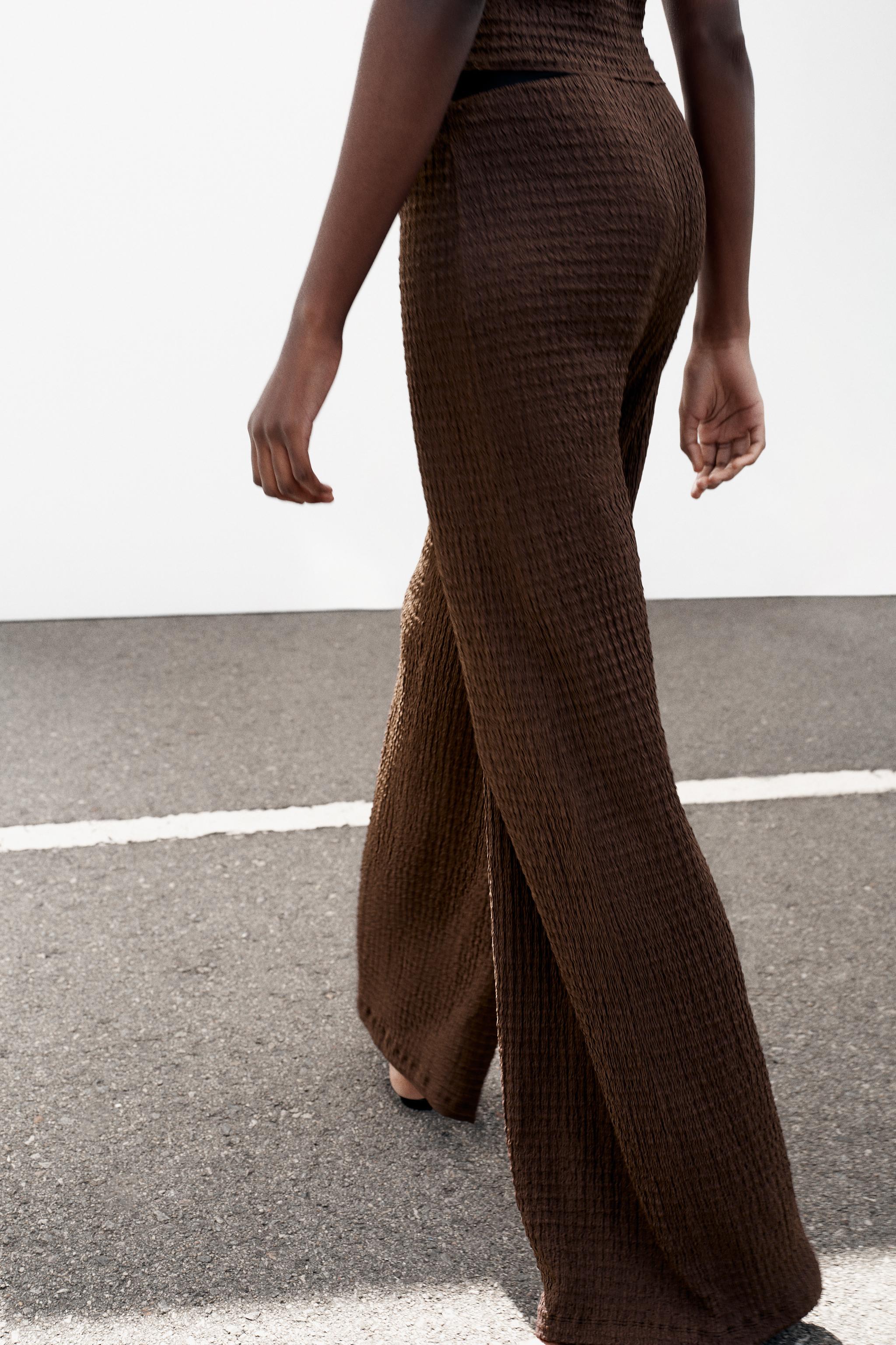 PANTALON DROIT TEXTURÉ