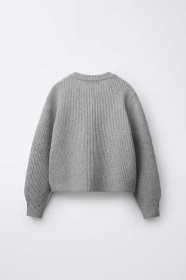 PURL KNIT SWEATER - Pearl grey by Zara - Image 1