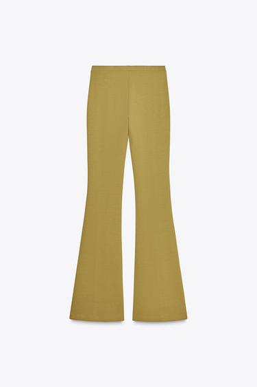 INTERLOCK FLARE TROUSERS - Oil by Zara - Image 4