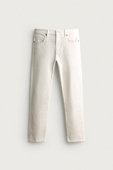 BASIC SLIM FIT JEANS - Oyster-white by Zara