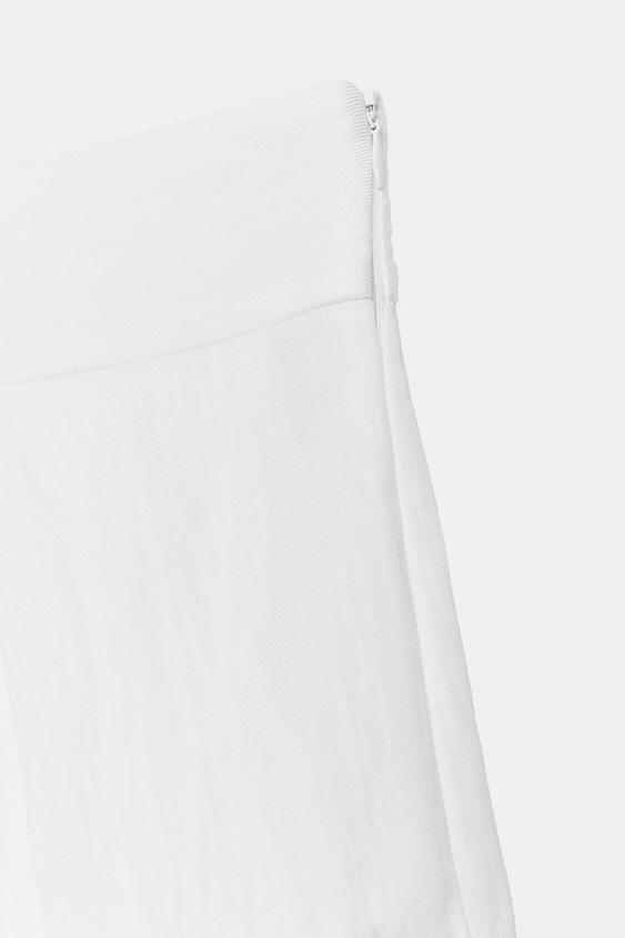 PANTALON À FENTES ZW COLLECTION - Blanc cassé de Zara - Image 8