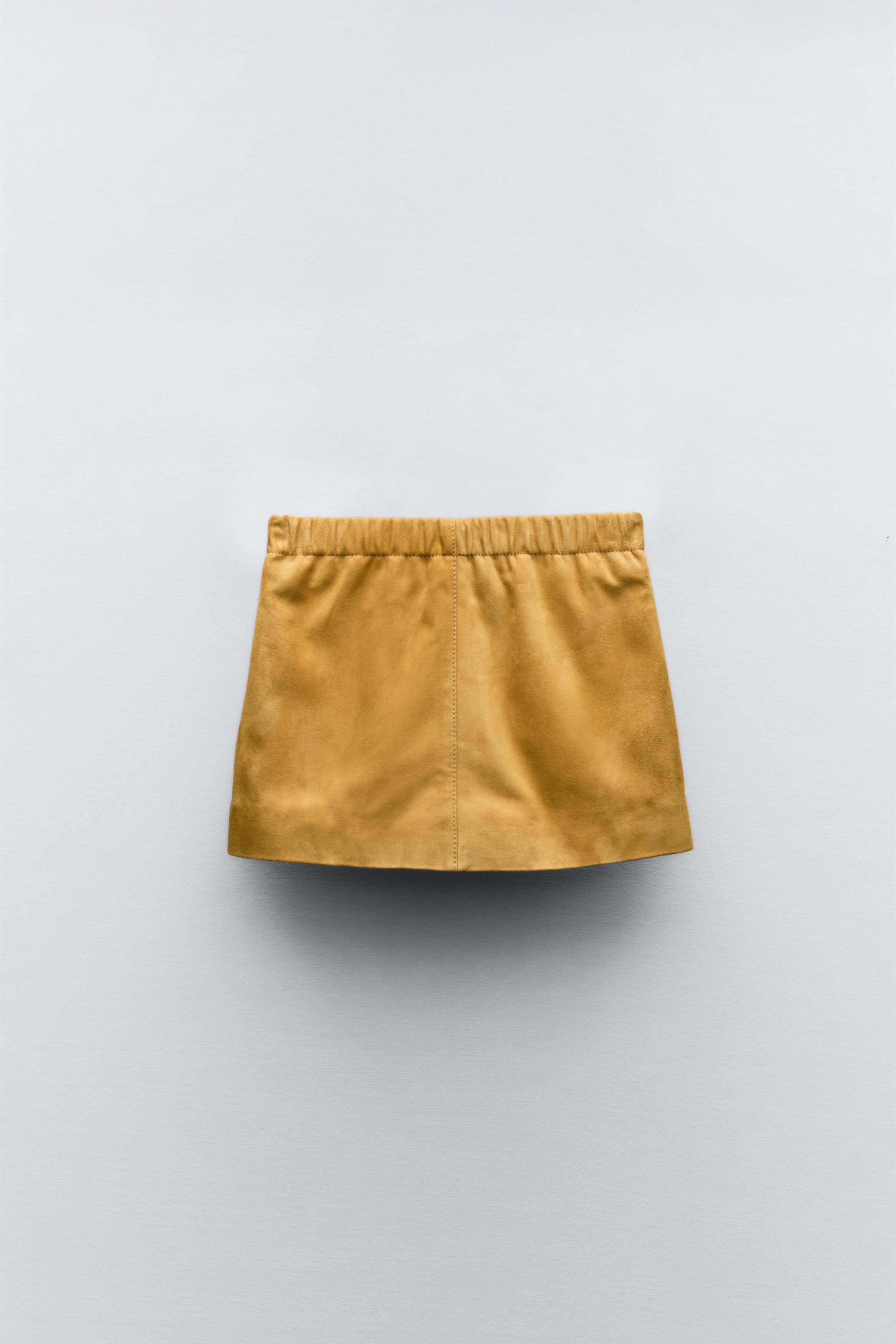 SUEDE LEATHER SKIRT Brandy ZARA Canada