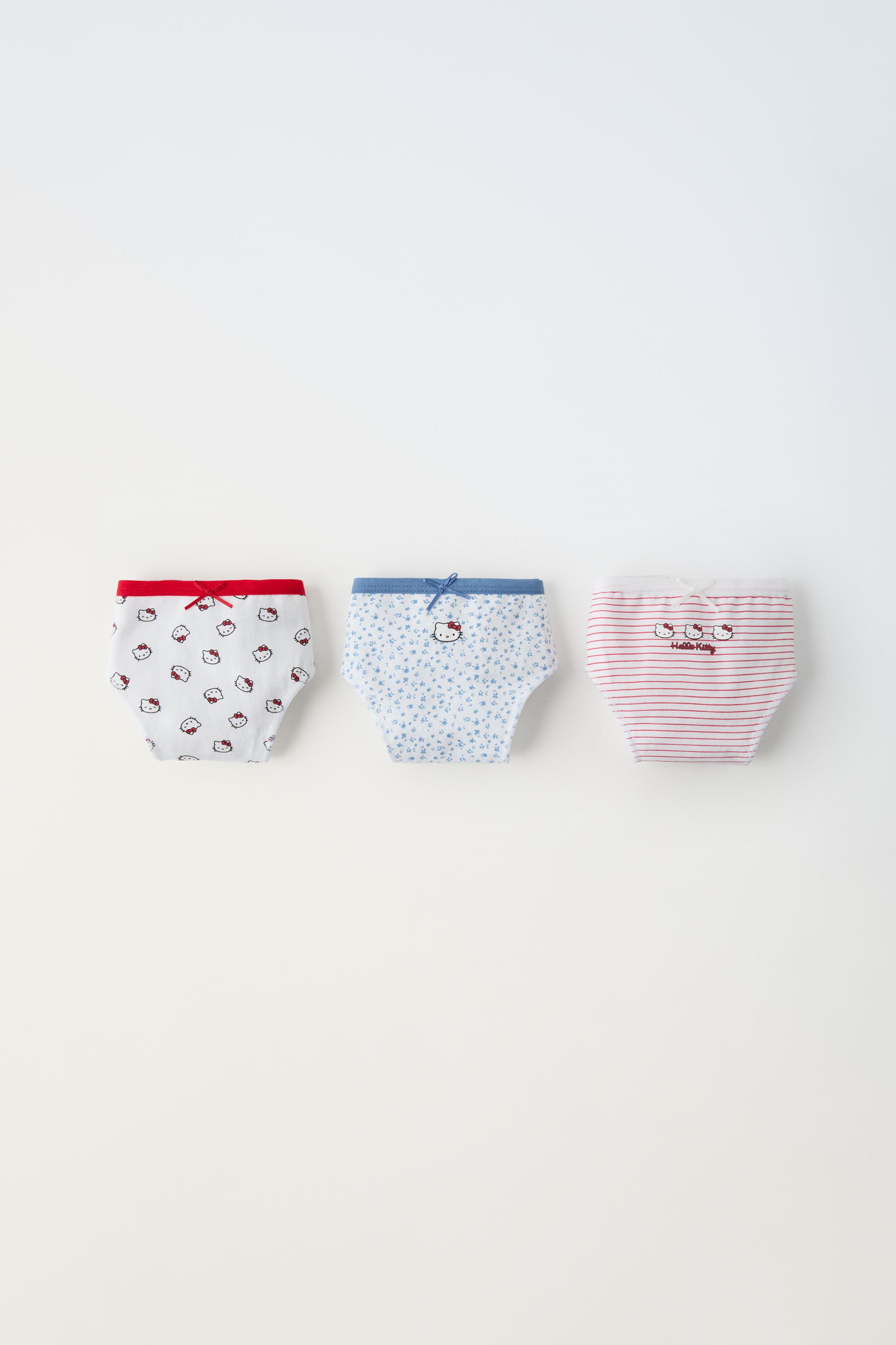 6 14 YEARS PACK OF THREE HELLO KITTY 50TH ANNIVERSARY BRIEFS