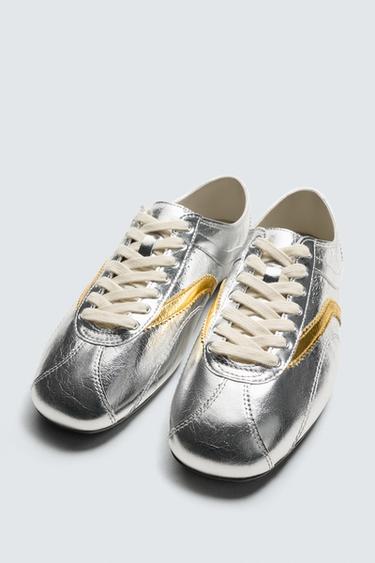 LEATHER TRAINERS HARRY LAMBERT FOR ZARA X DISNEY - Silver by Zara - Image 5