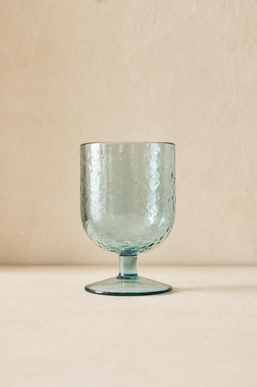 VERRE À PIED ACRYLIQUE MARTELÉ - Bleuté de Zara - Image 5