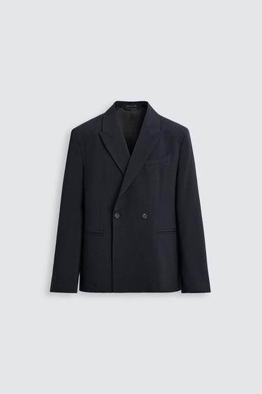PINSTRIPE SUIT BLAZER - Navy blue by Zara