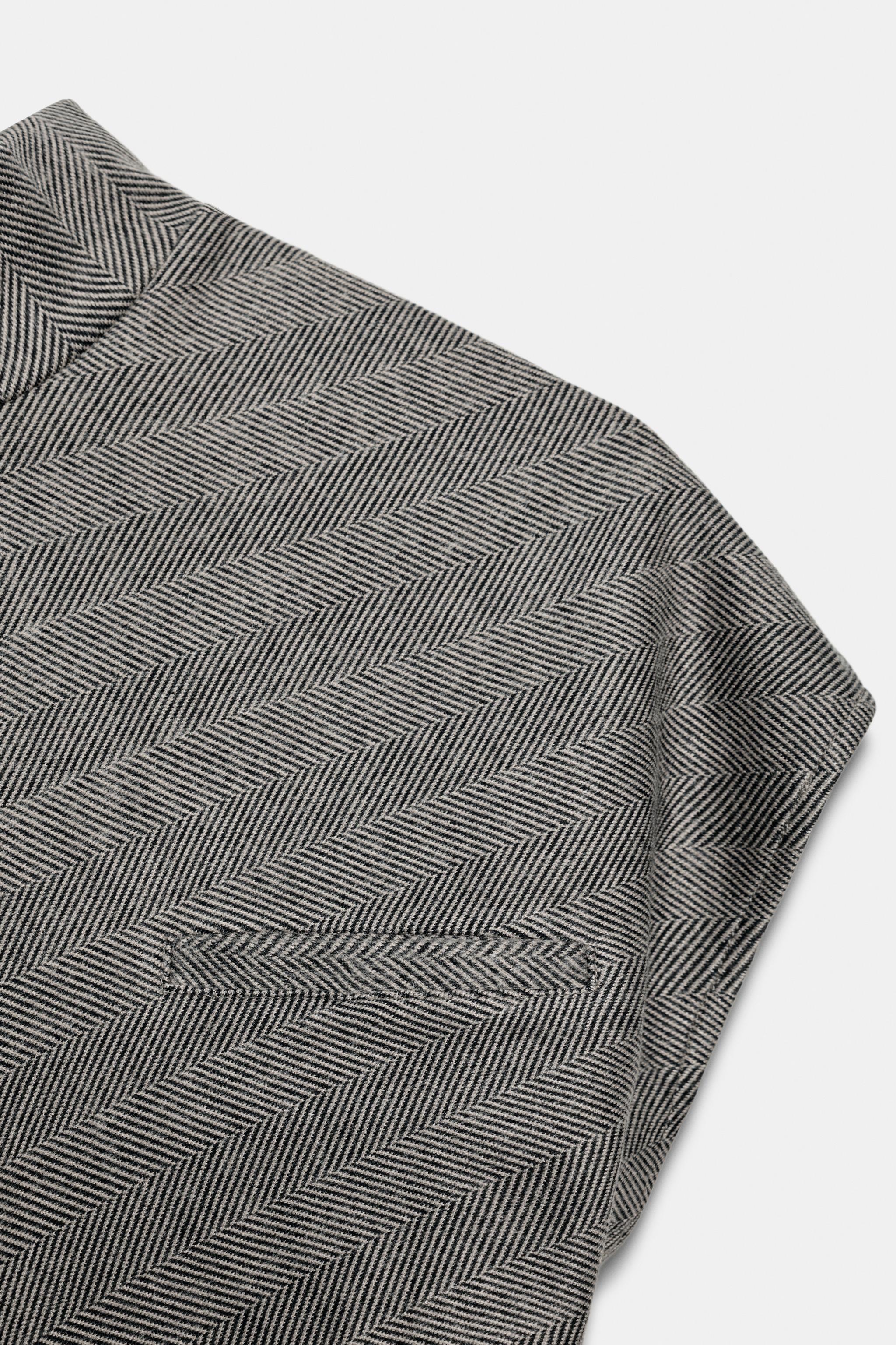 HERRINGBONE MIDI DRESS