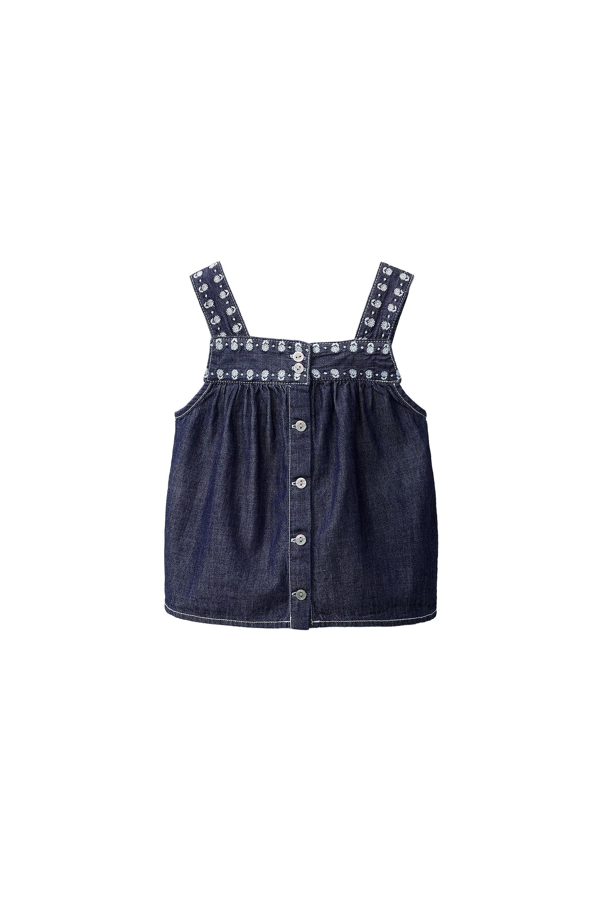 フランシュリッペ・刺繍デニムトップスLサイズ フラワー刺繍デニムトップス - ブルー | ZARA Japan / 日本