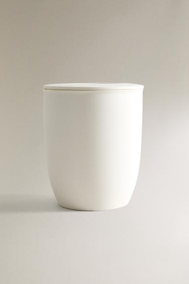 CERAMIC COUNTERTOP BATHROOM BIN - أبيض الخاص بـ Zara