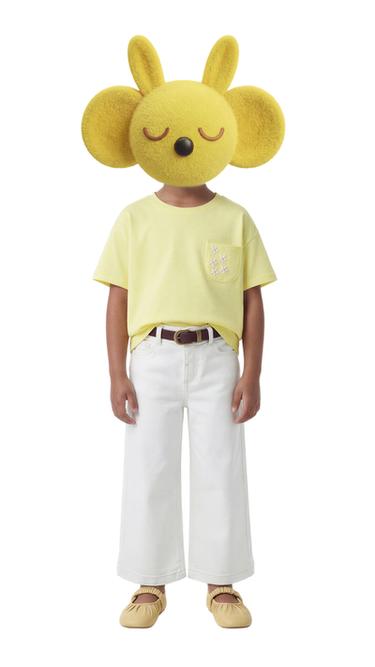 EMBROIDERED POCKET T-SHIRT - Yellow by Zara