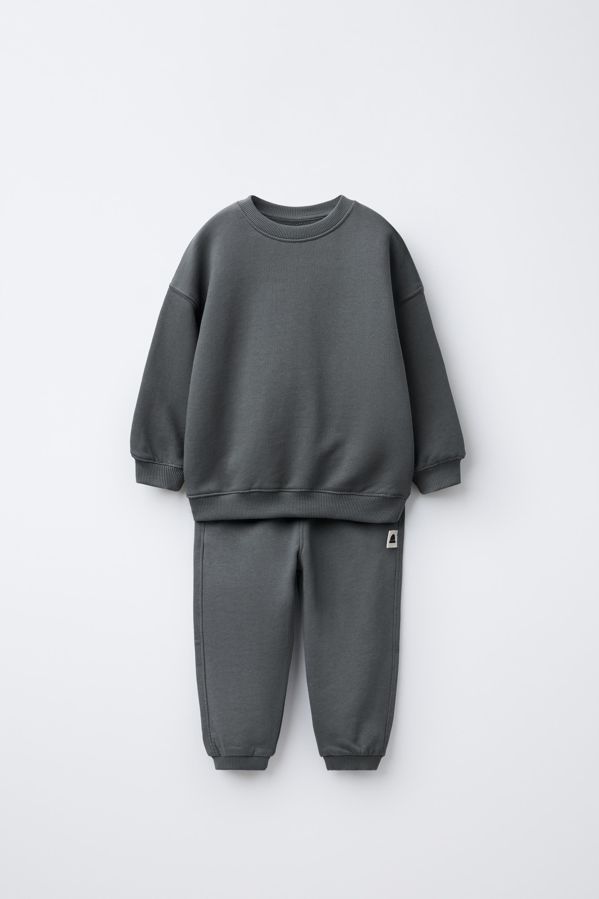 ⋆꙳ お洋服set  110⋆꙳ SWEATSHIRT AND JOGGER PANTS SET WITH TAG DETAIL - Dark gray