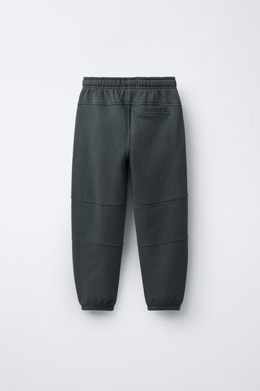 EMBROIDERED BALLOON PLUSH TROUSERS - Anthracite grey by Zara - Image 1