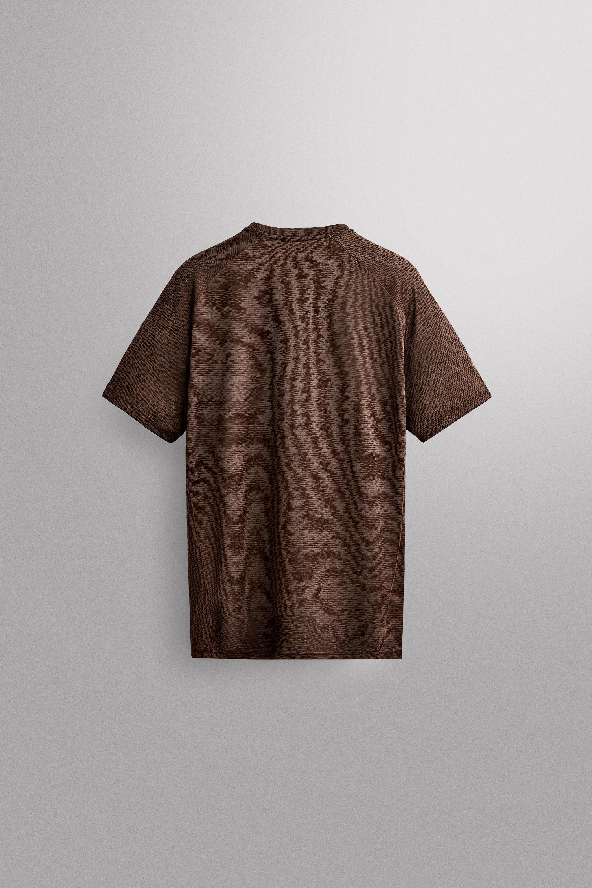 Zara YAPILI RUNNING T-SHIRT görsel 7