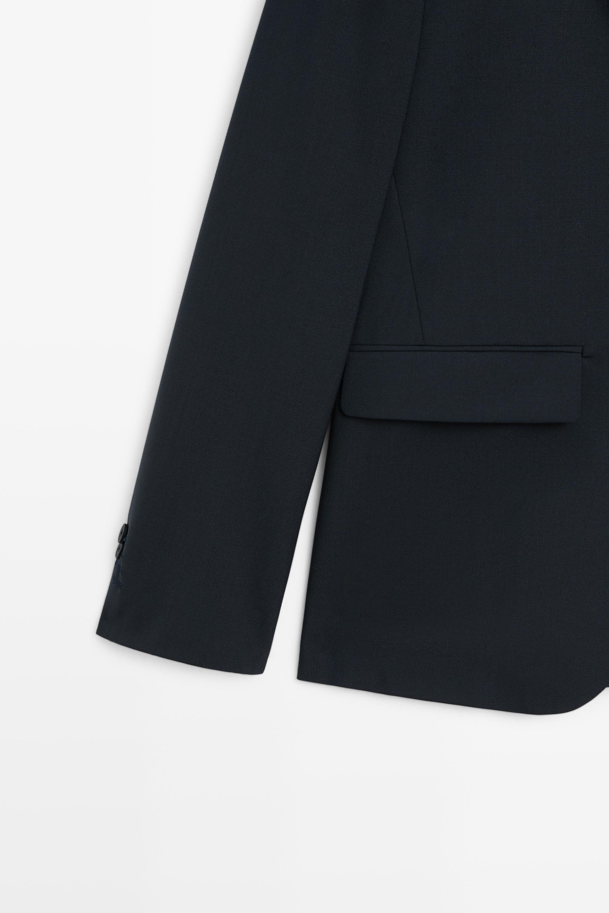 Wool blend suit blazer