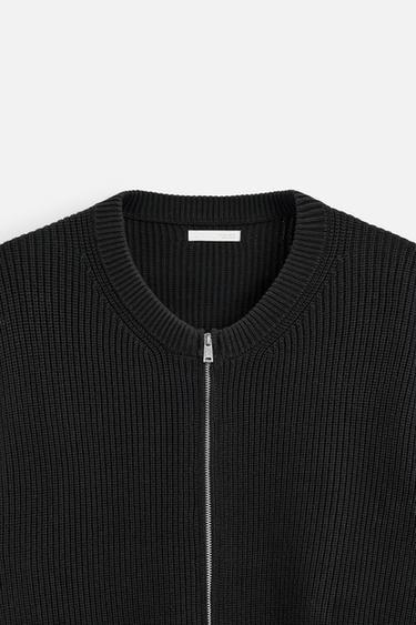 GILET EN MAILLE STRUCTURÉ - Noir de Zara - Image 8