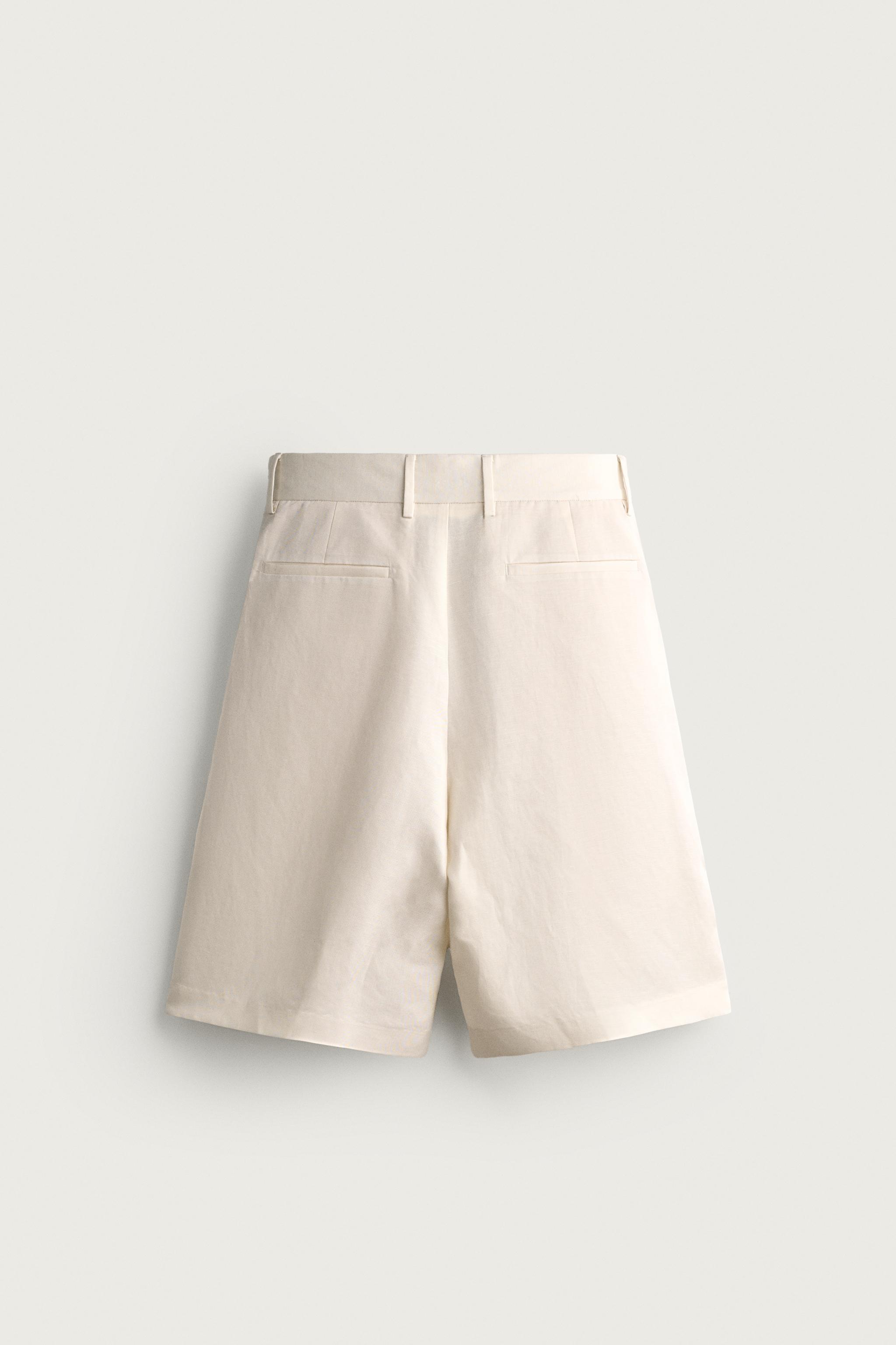Zara Pilili Geniş Paça Bermuda görsel 6