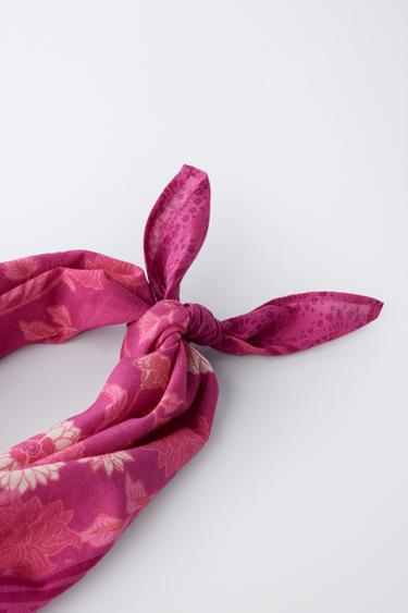 BANDANA FLEURS - Framboise de Zara - Image 1