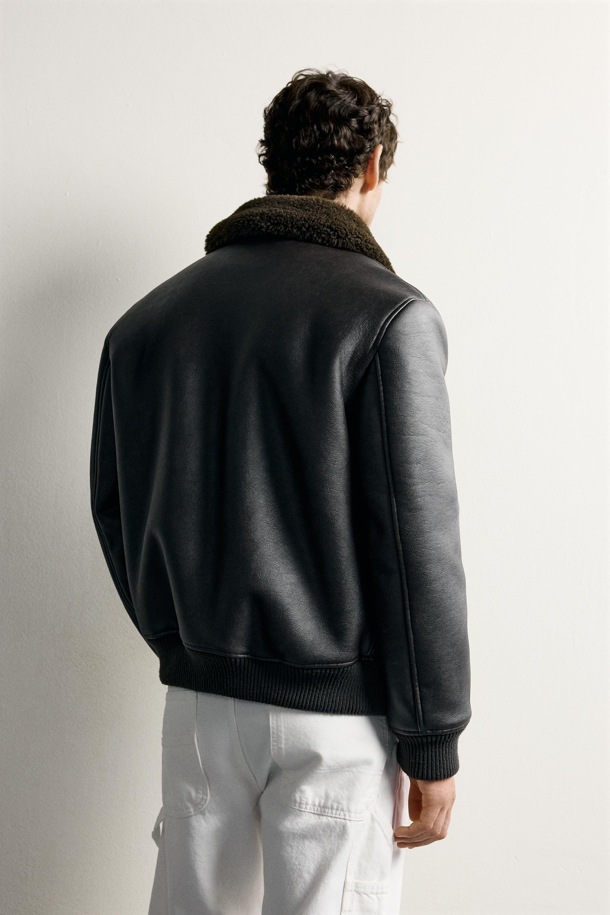 BLOUSON EN MATIÈRE SYNTHÉTIQUE DOUBLE FACE