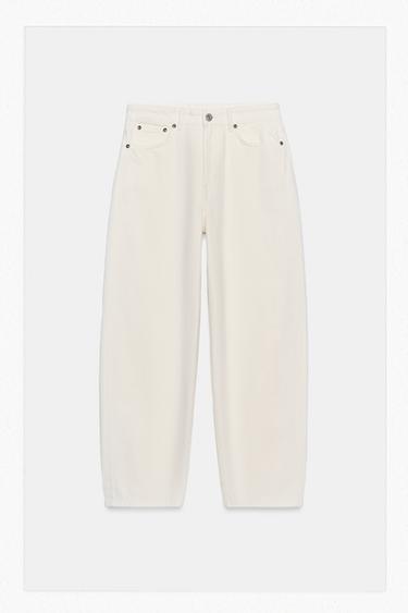 JEAN ZW COLLECTION TAPERED TAILLE NORMALE - Blanc de Zara