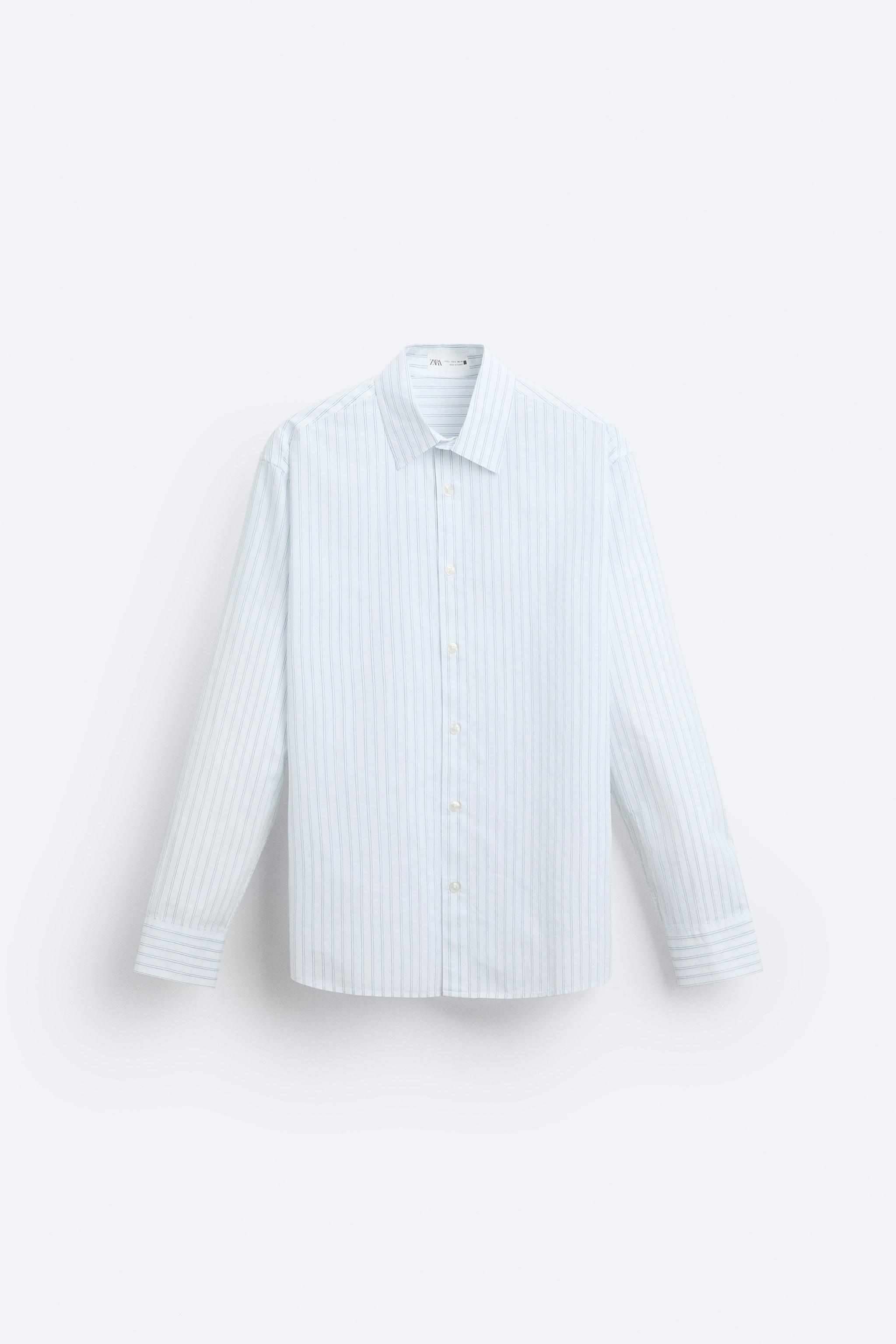 CONTRAST STRIPE SHIRT - White