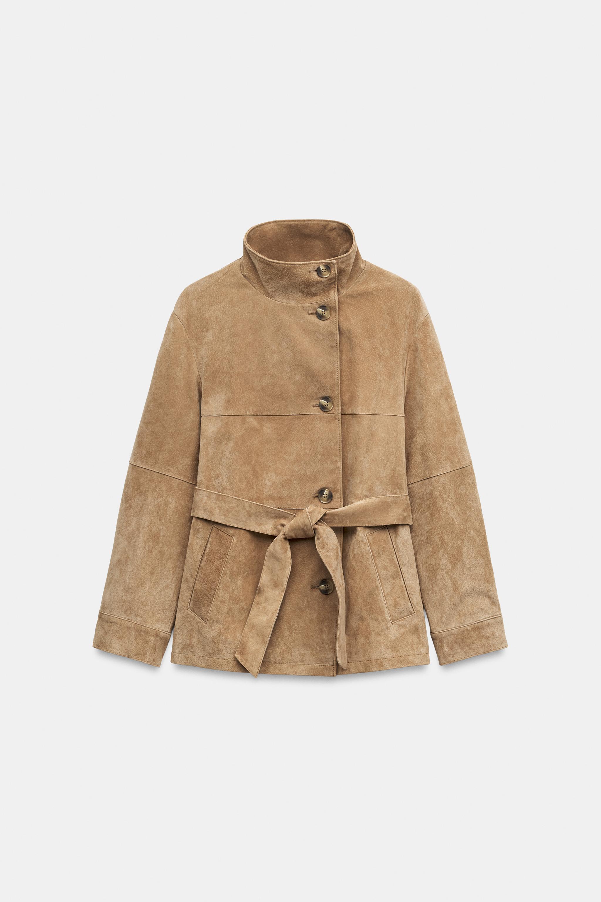 100% LEATHER BELTED JACKET