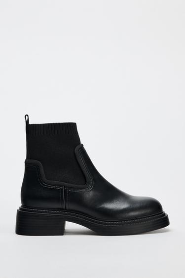 TRACK SOLE CHELSEA BOOTS - Black by Zara