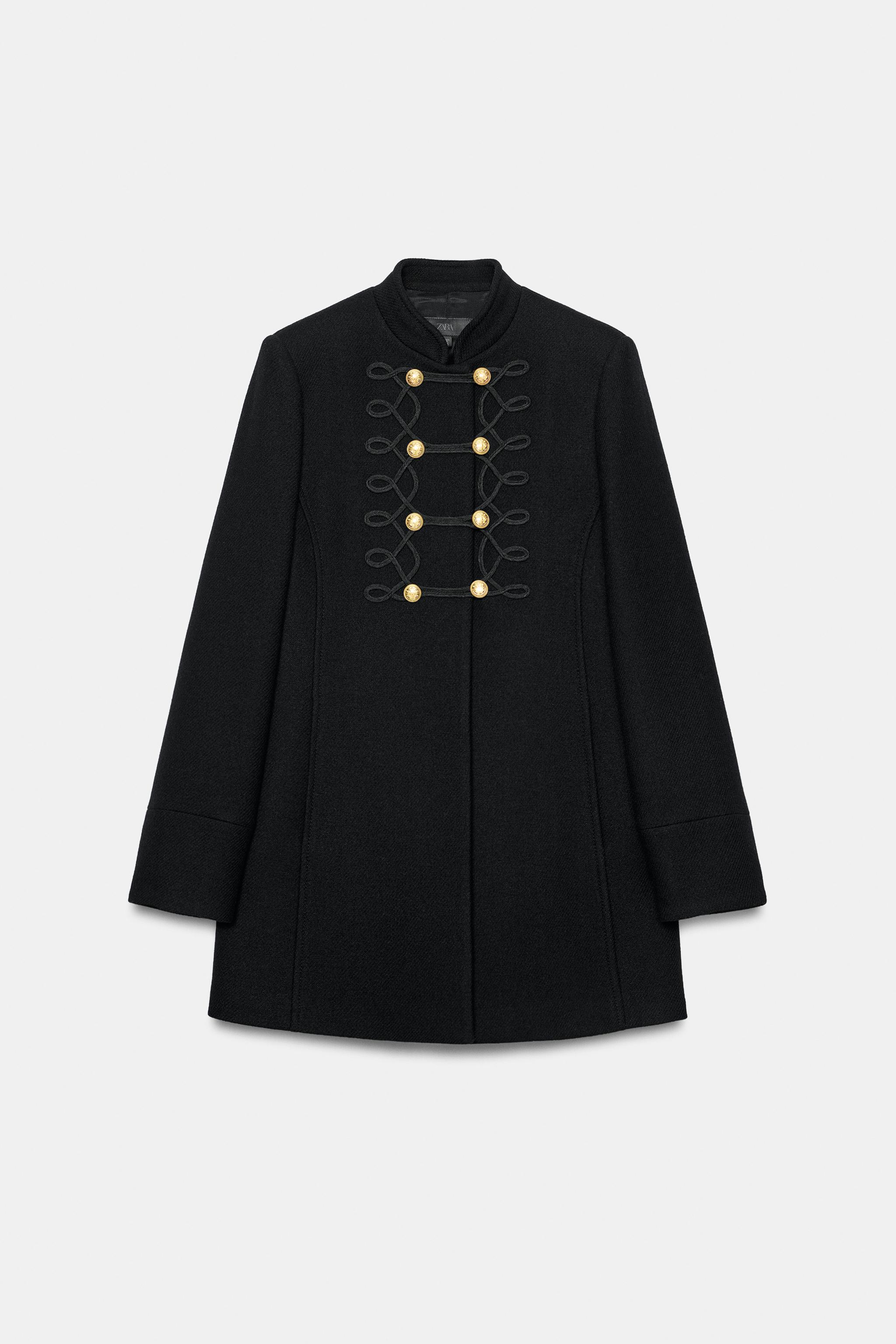 WOOL COAT WITH FROG FASTENING
