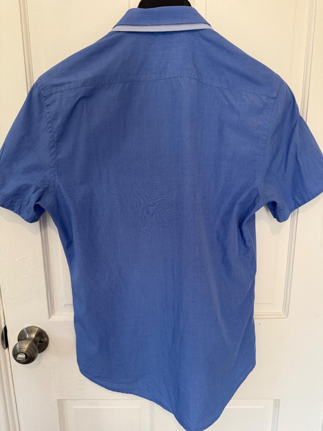 BLUE SLIM FIT SHIRT - Image 3