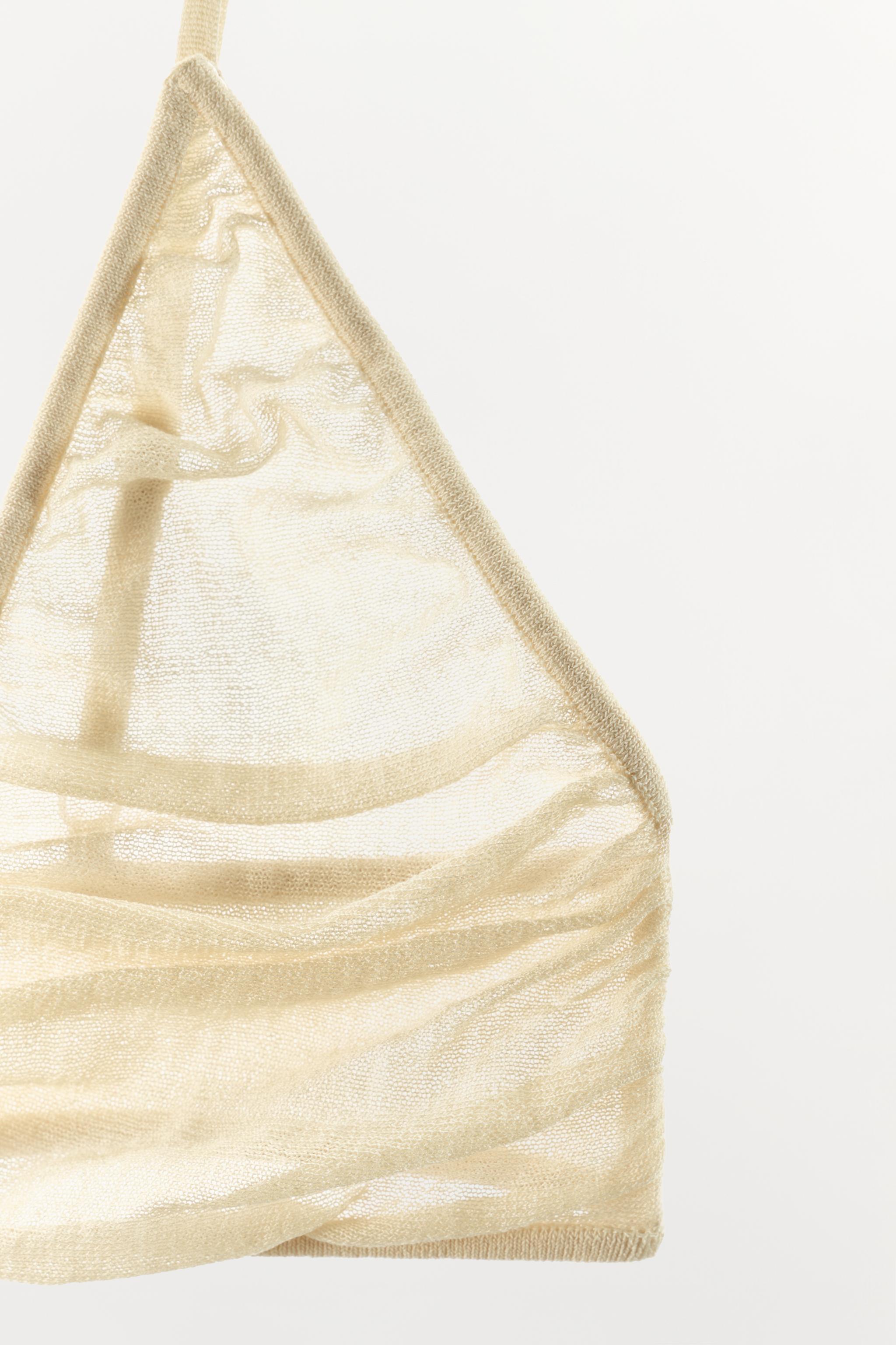 SOUTIEN-GORGE TRIANGLE EN MAILLE DRAPÉE