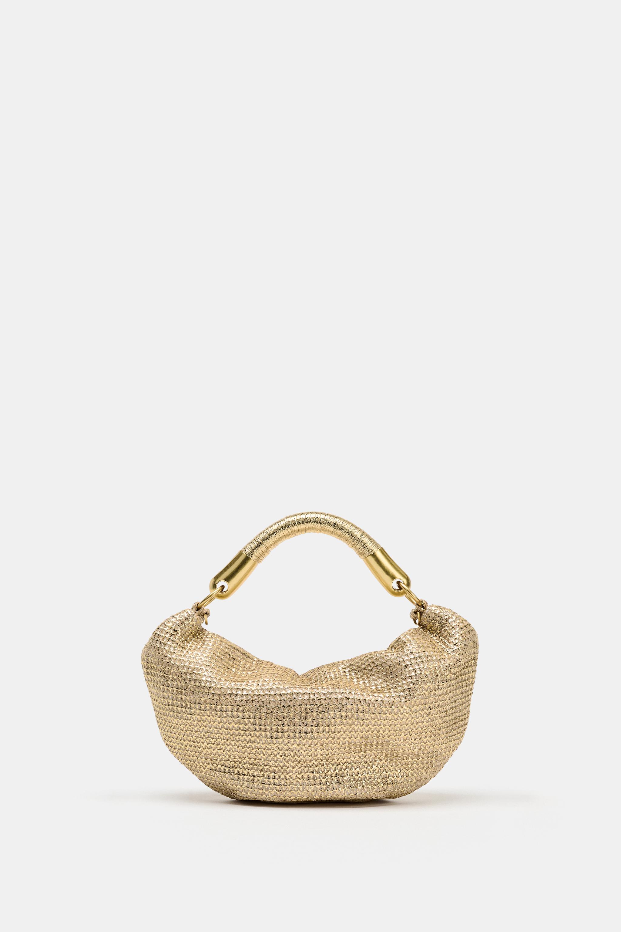 金パラ59g METALLIC EFFECT HANDBAG - Golden | ZARA United States