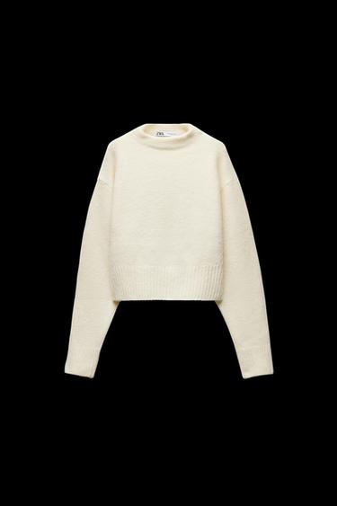 STRICKPULLOVER MIT RUNDHALSAUSSCHNITT - Cremefarben von Zara - Bild 0