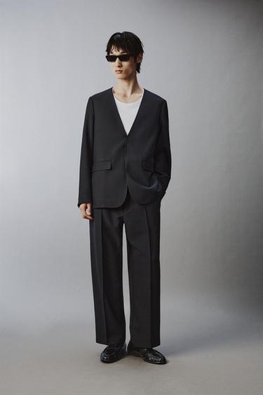 リラックスフィットスーツパンツダークアンソラジット0Zaraのリラックスフィットスーツパンツ - ダークアンソラジット - 画像 0