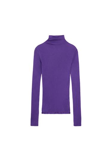 تيشيرت قطن SUPIMA® - فايوليت الخاص بـ Zara