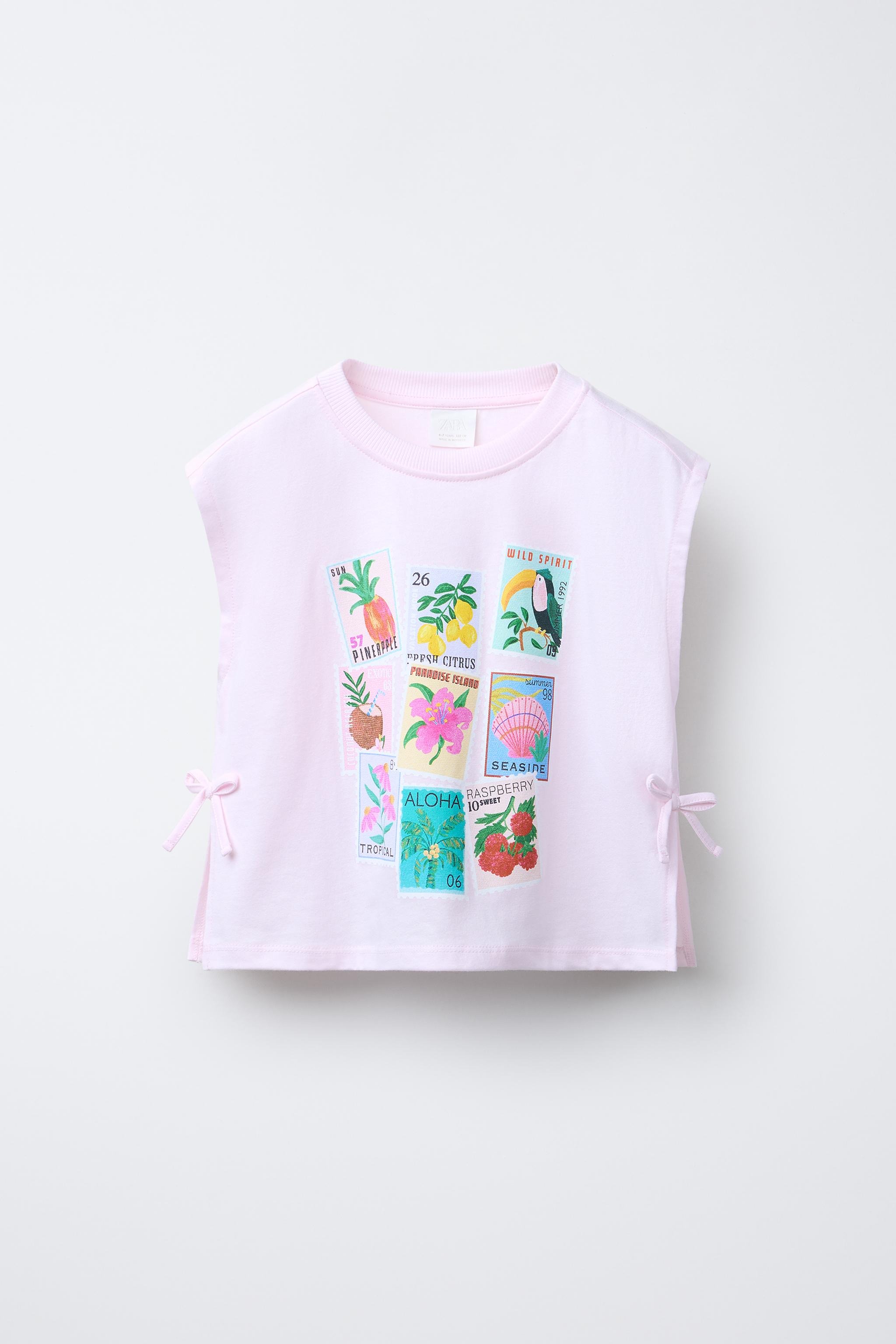 RIBBON PRINT T-SHIRT - White | ZARA United States
