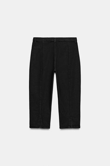 JEAN Z1975 CAPRI TAILLE NORMALE ZIPS - Noir de Zara - Image 4