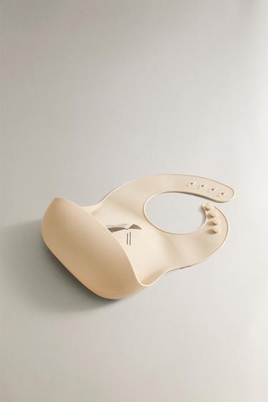 KIDS' RABBIT SILICONE BIB - Multicoloured by Zara - Image 1