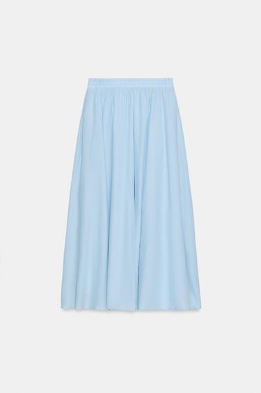 JUPE MI-LONGUE CAPE - Bleu pastel de Zara - Image 5