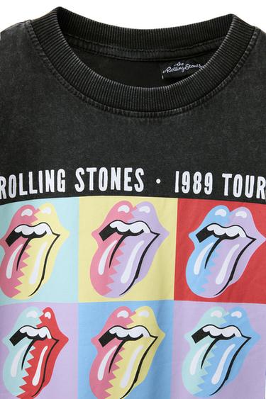 Zara ROLLING STONES © WASHED EFFECT T-SHIRT - Dark anthracite