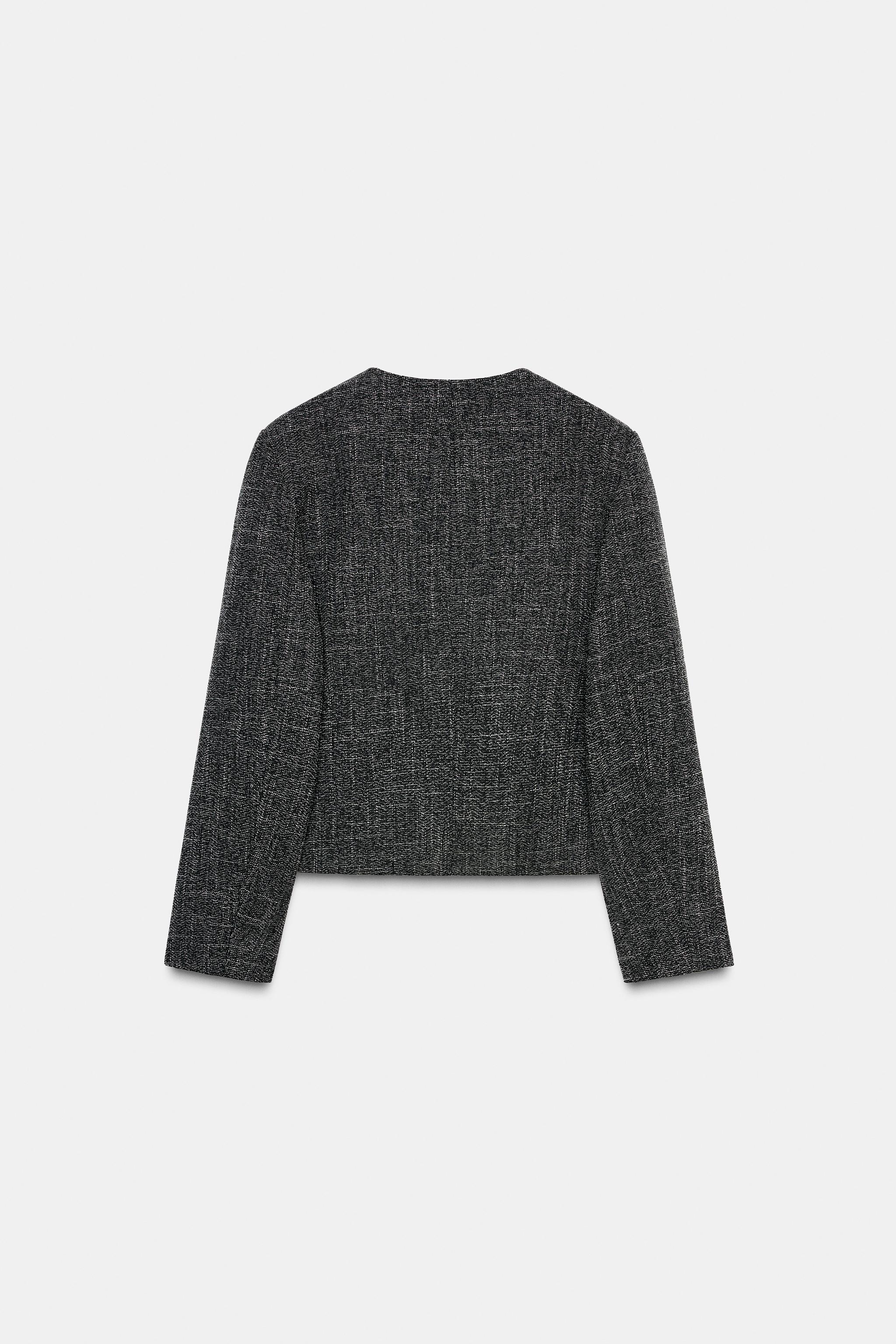 ZARA グレー テーラードクロップド丈ジャケット&ワイドパンツ ZARA グレー テーラードクロップド丈ジャケット&ワイドパンツ