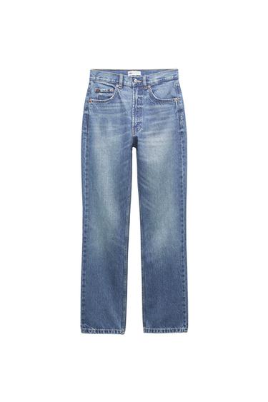 HIGH-RISE STRAIGHT-FIT TRF JEANS