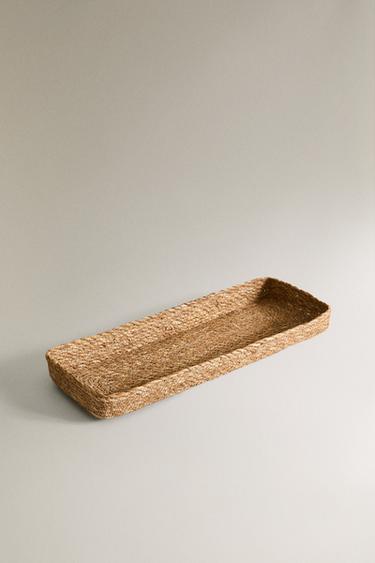 SEAGRASS TRAY BASKET - Light beige by Zara - Image 1