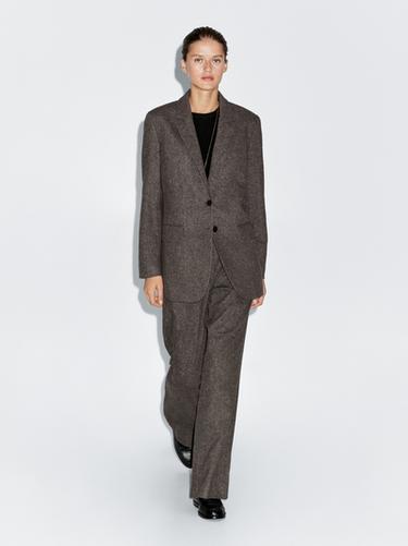 Americana traje bottonato - Chocolate de Zara
