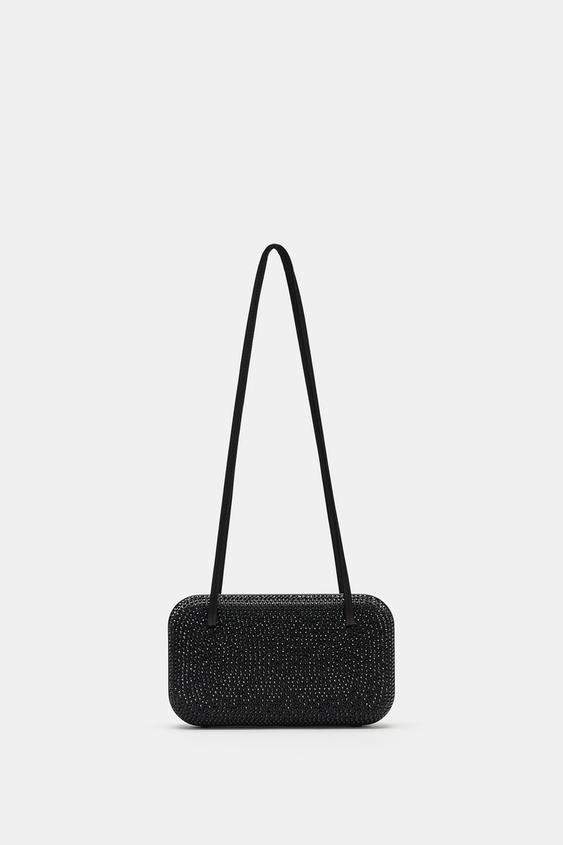 BOLSO DE HOMBRO BRILLOS - Negro de Zara - Imagen 0