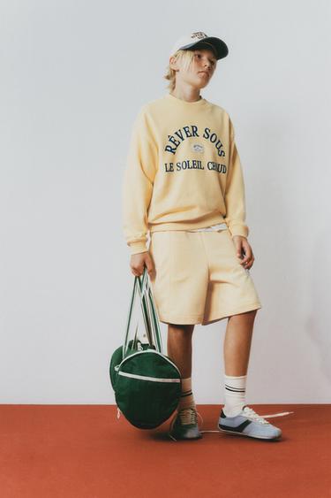 Zara JOGGING SHORTS - Yellow